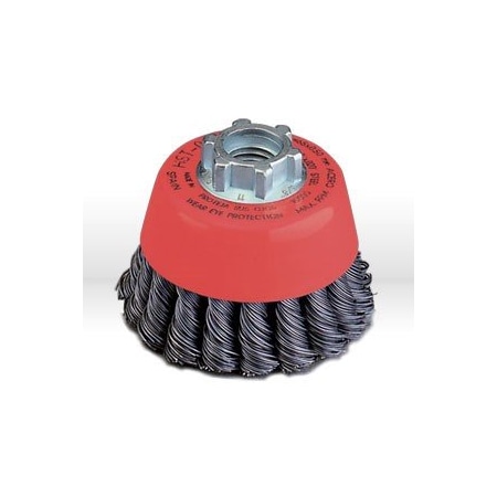 Jaz Twist Knot Wire Cup Brush, 2-3/4", .015", Steel 72060